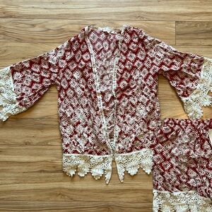 BNWT two piece shorts and cover up